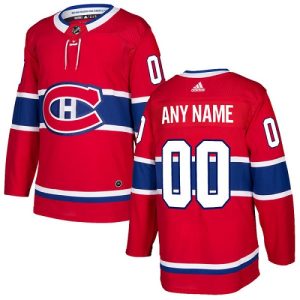 NHL Montreal Canadiens Trøye Custom Hjemme Rød Authentic